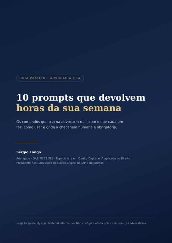 Capa do guia 10 prompts que devolvem horas da sua semana